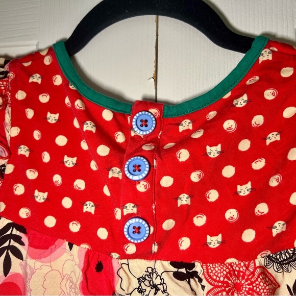 Matilda Jane Glad Tidings Dress Size 8 Girls Cat Christmas Holiday - Picture 5 of 7